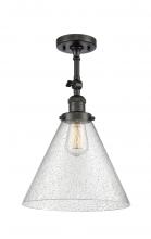 Innovations Lighting 201F-OB-G44-L - Cone - 1 Light - 12 inch - Oil Rubbed Bronze - Semi-Flush Mount