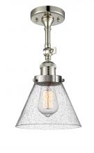 Innovations Lighting 201F-PN-G44 - Cone - 1 Light - 8 inch - Polished Nickel - Semi-Flush Mount