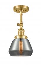 Innovations Lighting 201F-SG-G173 - Fulton - 1 Light - 7 inch - Satin Gold - Semi-Flush Mount