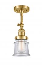 Innovations Lighting 201F-SG-G182S - Canton - 1 Light - 5 inch - Satin Gold - Semi-Flush Mount