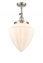 Innovations Lighting 201F-SN-G661-12 - Beacon - 1 Light - 12 inch - Brushed Satin Nickel - Semi-Flush Mount