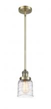 Innovations Lighting 201S-AB-G513-LED - Bell - 1 Light - 5 inch - Antique Brass - Stem Hung - Mini Pendant