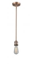 Innovations Lighting 201S-AC-LED - Bare Bulb - 1 Light - 2 inch - Antique Copper - Stem Hung - Mini Pendant