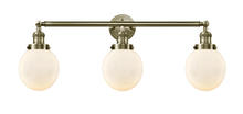 Innovations Lighting 205-AB-G201-6-LED - Beacon - 3 Light - 30 inch - Antique Brass - Bath Vanity Light