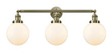 Innovations Lighting 205-AB-G201-8-LED - Beacon - 3 Light - 32 inch - Antique Brass - Bath Vanity Light
