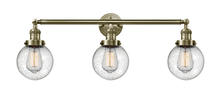 Innovations Lighting 205-AB-G204-6 - Beacon - 3 Light - 30 inch - Antique Brass - Bath Vanity Light