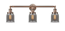 Innovations Lighting 205-AC-G53 - Bell - 3 Light - 30 inch - Antique Copper - Bath Vanity Light