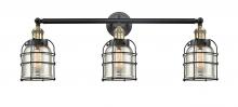 Innovations Lighting 205-BAB-G58-CE - Bell Cage - 3 Light - 31 inch - Black Antique Brass - Bath Vanity Light