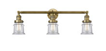 Innovations Lighting 205-BB-G182S - Canton - 3 Light - 30 inch - Brushed Brass - Bath Vanity Light