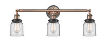 Innovations Lighting 205BP-ACBK-G52 - Bell - 3 Light - 30 inch - Antique Copper - Bath Vanity Light