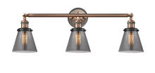 Innovations Lighting 205BP-ACBK-G63 - Cone - 3 Light - 30 inch - Antique Copper - Bath Vanity Light