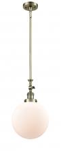 Innovations Lighting 206-AB-G201-10-LED - Beacon - 1 Light - 10 inch - Antique Brass - Stem Hung - Mini Pendant