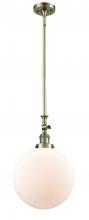 Innovations Lighting 206-AB-G201-12-LED - Beacon - 1 Light - 12 inch - Antique Brass - Stem Hung - Mini Pendant