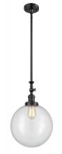 Innovations Lighting 206-BK-G202-12 - Beacon - 1 Light - 12 inch - Matte Black - Stem Hung - Mini Pendant