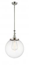 Innovations Lighting 206-PN-G202-14 - Beacon - 1 Light - 12 inch - Polished Nickel - Stem Hung - Mini Pendant