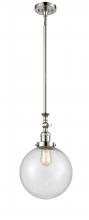 Innovations Lighting 206-PN-G204-10 - Beacon - 1 Light - 10 inch - Polished Nickel - Stem Hung - Mini Pendant