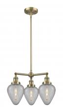 Innovations Lighting 207-AB-G165-LED - Geneseo - 3 Light - 26 inch - Antique Brass - Stem Hung - Chandelier