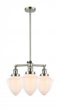 Innovations Lighting 207-PN-G661-7 - Bullet - 3 Light - 20 inch - Polished Nickel - Stem Hung - Chandelier