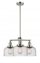 Innovations Lighting 207-PN-G74 - Bell - 3 Light - 22 inch - Polished Nickel - Stem Hung - Chandelier