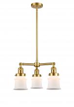 Innovations Lighting 207-SG-G181S - Canton - 3 Light - 18 inch - Satin Gold - Stem Hung - Chandelier