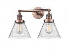 Innovations Lighting 208-AC-G44 - Cone - 2 Light - 18 inch - Antique Copper - Bath Vanity Light