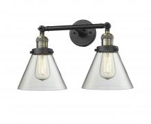 Innovations Lighting 208-BAB-G42 - Cone - 2 Light - 18 inch - Black Antique Brass - Bath Vanity Light