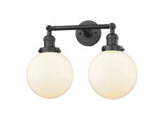 Innovations Lighting 208-OB-G201-8 - Beacon - 2 Light - 19 inch - Oil Rubbed Bronze - Bath Vanity Light