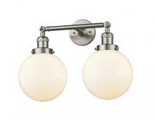 Innovations Lighting 208-SN-G201-8 - Beacon - 2 Light - 19 inch - Brushed Satin Nickel - Bath Vanity Light