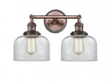 Innovations Lighting 208BP-ACBK-G72 - Bell - 2 Light - 19 inch - Antique Copper - Bath Vanity Light