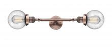 Innovations Lighting 208L-AC-G204-6 - Beacon - 2 Light - 6 inch - Antique Copper - Bath Vanity Light