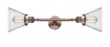 Innovations Lighting 208L-AC-G44 - Cone - 2 Light - 8 inch - Antique Copper - Bath Vanity Light