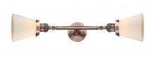 Innovations Lighting 208L-AC-G61 - Cone - 2 Light - 6 inch - Antique Copper - Bath Vanity Light