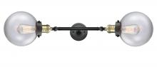 Innovations Lighting 208L-BAB-G202-8 - Beacon - 2 Light - 8 inch - Black Antique Brass - Bath Vanity Light