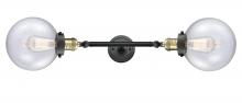 Innovations Lighting 208L-BAB-G204-8 - Beacon - 2 Light - 8 inch - Black Antique Brass - Bath Vanity Light