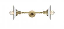 Innovations Lighting 208L-BB-G1 - Halophane - 2 Light - 9 inch - Brushed Brass - Bath Vanity Light