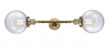 Innovations Lighting 208L-BB-G204-8 - Beacon - 2 Light - 8 inch - Brushed Brass - Bath Vanity Light