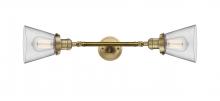 Innovations Lighting 208L-BB-G62 - Cone - 2 Light - 6 inch - Brushed Brass - Bath Vanity Light