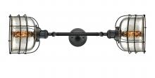 Innovations Lighting 208L-BK-G78-CE - Bell Cage - 2 Light - 9 inch - Matte Black - Bath Vanity Light