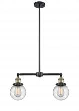 Innovations Lighting 209-BAB-G204-6 - Beacon - 2 Light - 23 inch - Black Antique Brass - Stem Hung - Island Light