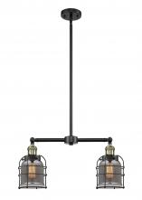 Innovations Lighting 209-BAB-G53-CE - Bell Cage - 2 Light - 21 inch - Black Antique Brass - Stem Hung - Island Light