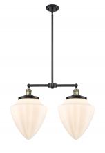 Innovations Lighting 209-BAB-G661-12-LED - Bullet - 2 Light - 24 inch - Black Antique Brass - Stem Hung - Island Light