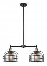 Innovations Lighting 209-BAB-G73-CE - Bell Cage - 2 Light - 24 inch - Black Antique Brass - Stem Hung - Island Light