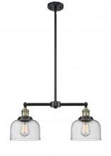 Innovations Lighting 209-BAB-G74 - Bell - 2 Light - 21 inch - Black Antique Brass - Stem Hung - Island Light