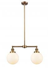 Innovations Lighting 209-BB-G201-8 - Beacon - 2 Light - 25 inch - Brushed Brass - Stem Hung - Island Light