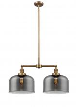 Innovations Lighting 209-BB-G73-L - Bell - 2 Light - 21 inch - Brushed Brass - Stem Hung - Island Light