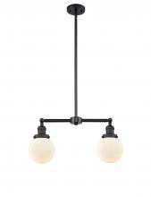 Innovations Lighting 209-BK-G201-6 - Beacon - 2 Light - 23 inch - Matte Black - Stem Hung - Island Light