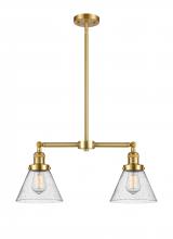 Innovations Lighting 209-SG-G44 - Cone - 2 Light - 21 inch - Satin Gold - Stem Hung - Island Light