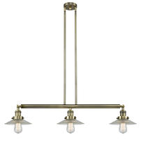 Innovations Lighting 213-AB-G2-LED - Halophane - 3 Light - 41 inch - Antique Brass - Stem Hung - Island Light
