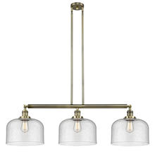 Innovations Lighting 213-AB-G74-L - Bell - 3 Light - 42 inch - Antique Brass - Stem Hung - Island Light