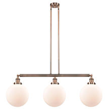 Innovations Lighting 213-AC-G201-10 - Beacon - 3 Light - 42 inch - Antique Copper - Stem Hung - Island Light